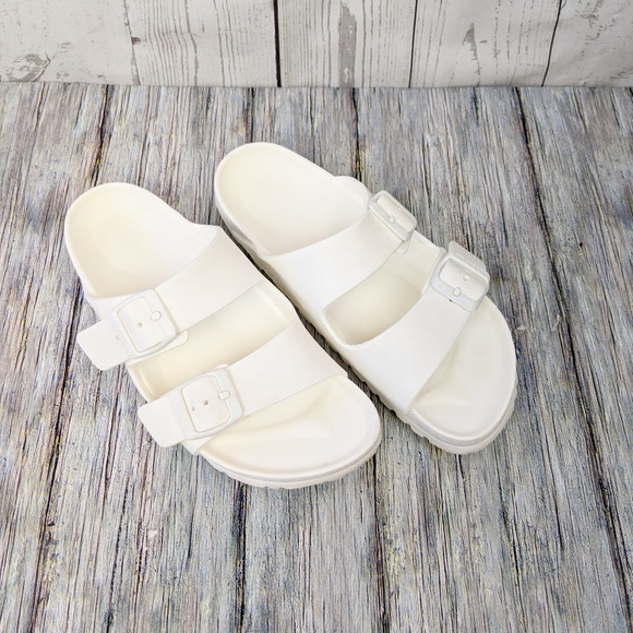 white rubber birkenstocks